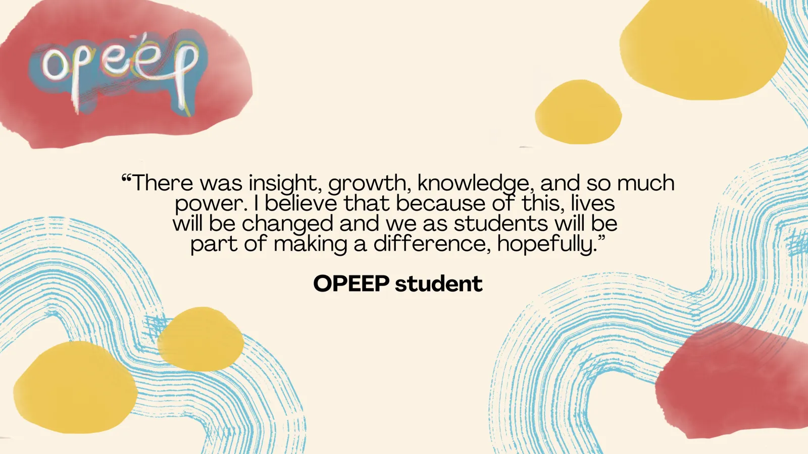 OPEEP testimonial