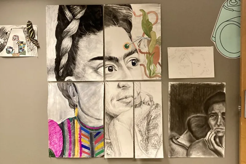 Artwork created by students in Dani Restack and Carmen Winant's Autumn 2022 ART 5890 class at the Ohio Reformatory for Women.