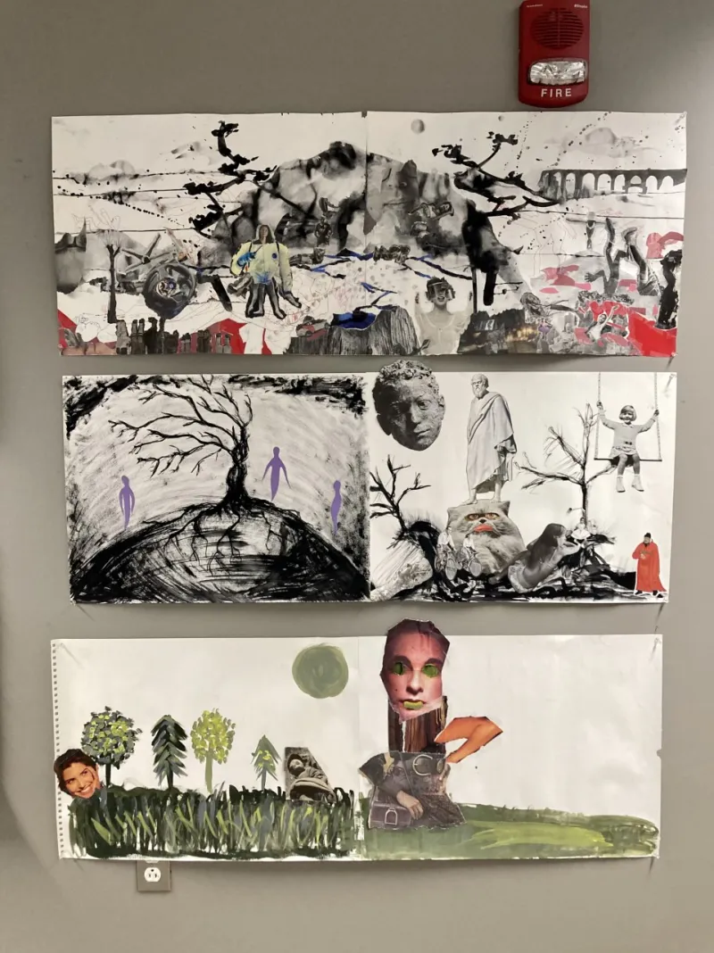 Artwork created by students in Professors Dani ReStack and Carmen Winant's ART 5890 class at the Ohio Reformatory for Women in Autumn 2022.